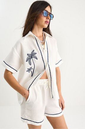 ست بالاتنه و پائین تنه سفید زنانه بافتنی Bianco Lucci - کد 938041799