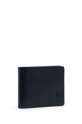کیف پول سرمه ای مردانه چرم خالص U.S. Polo Assn. - کد 938039346