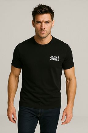 تیشرت اسپرت مشکی مردانه رگولار Jack & Jones - کد 6080205