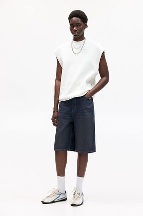 شلوارک و برمودا سرمه ای مردانه پنبه ای Pull & Bear - کد 938081071