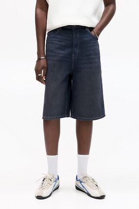 شلوارک و برمودا سرمه ای مردانه پنبه ای Pull & Bear - کد 938081071