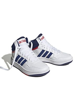 کفش بسکتبال سفید زنانه چرم مصنوعی adidas - کد 601799274