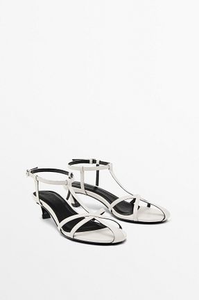 کفش مجلسی سفید زنانه چرم خالص Massimo Dutti - کد 938096634
