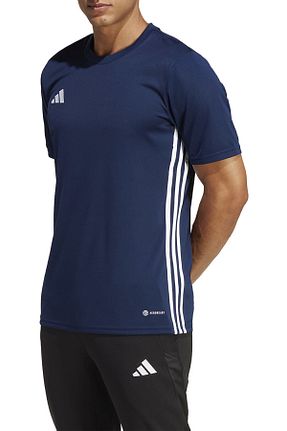 تیشرت سرمه ای مردانه یقه هفت adidas - کد 822331070