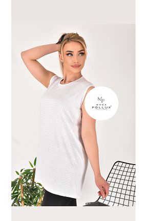 بلوز سفید زنانه ساده Pollux - کد 938097250