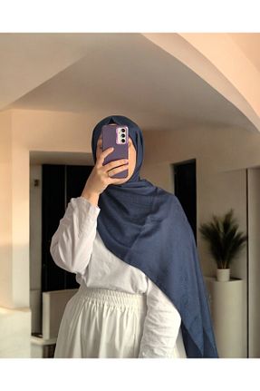 شال سرمه ای زنانه پنبه ای Lavena scarfs - کد 933353296