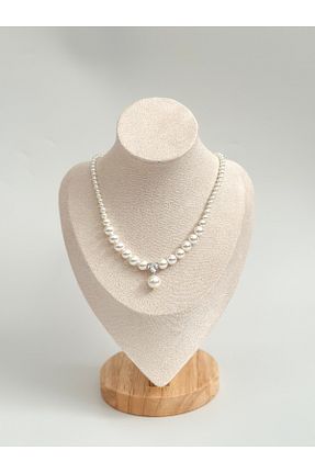 گردنبند مروارید سفید مروارید آب شیرین Zey Jewellery - کد 938143812