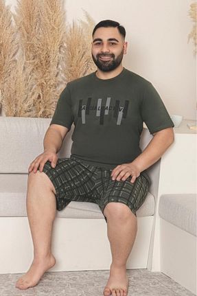 ست لباس راحتی سایز بزرگ سرمه ای مردانه ساده Farya Home - کد 938145060