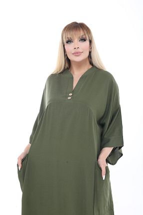 لباس سایز بزرگ خاکی زنانه بافتنی mervemoda - کد 938263376