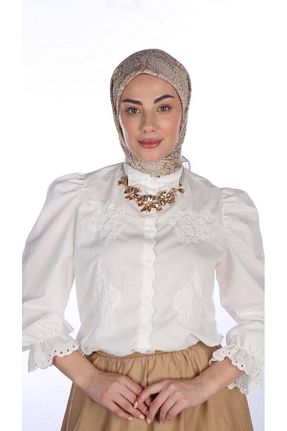 روسری بژ %100 پنبه locella - کد 938150770