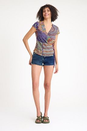 بلوز نارنجی زنانه Etnik Tola Tola Etnik Giyim - کد 938164086