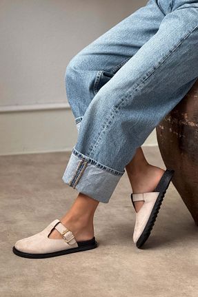 دمپائی بژ زنانه جیر NİŞANTAŞI SHOES - کد 938170999