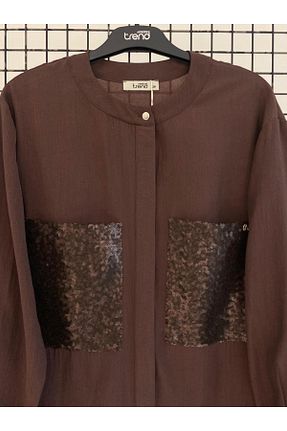 ست بالاتنه و پائین تنه حجاب قهوه ای زنانه رگولار Armine - کد 938173055