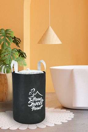 سبد لباس مشکی پارچه Palm Design - کد 219545981