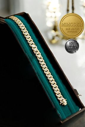 دستبند نقره زرد زنانه 925 عیار Mimodish - کد 938196549