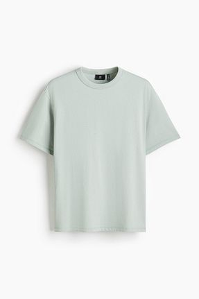 تیشرت سبز مردانه Loose H&M - کد 938216532