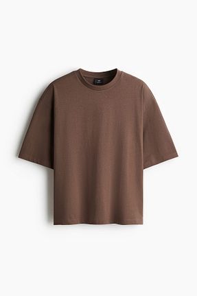 تیشرت قهوه ای مردانه رگولار H&M - کد 938216660