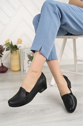 کفش کژوال مشکی زنانه چرم خالص Garmoda - کد 938238704