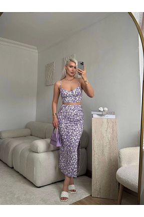 ست بالاتنه و پائین تنه رنگی زنانه بافتنی Zora Butik - کد 938218990