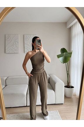 ست بالاتنه و پائین تنه رنگی زنانه بافتنی Zoom Butik - کد 938238080