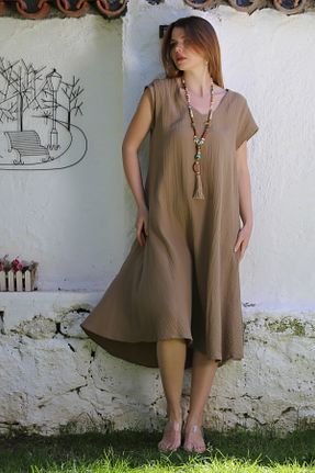 لباس قهوه ای زنانه بافتنی Chiccy - کد 938272754