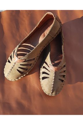 صندل خاکی زنانه پاشنه تخت KAPAR - کد 447709849