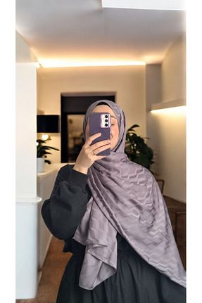 شال بنفش زنانه پنبه ای Lavena scarfs - کد 933327122