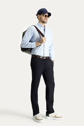 پیراهن آبی مردانه رگولار Kiğılı - کد 802541426