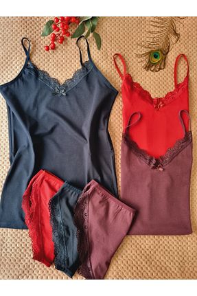 رکابی زرشکی زنانه پارچه ای Demirsa Boutique - کد 924493577