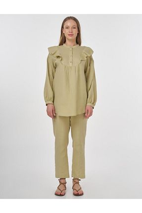 ست بالاتنه و پائین تنه حجاب سبز زنانه رگولار Kayra - کد 938360418
