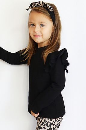 بادی مشکی بچه گانه یقه دوچرخه Parla Kids - کد 203892549