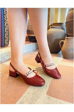 کفش پاشنه بلند کلاسیک زرشکی زنانه چرم لاکی v.s.h velvet - کد 878626397