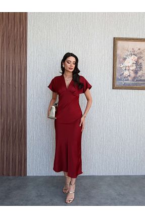 لباس مجلسی و فارغ التحصیلی زرشکی زنانه پلی استر ESRAHELVACI - کد 938397883