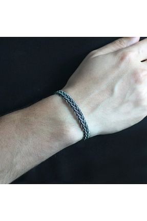 دستبند نقره طوسی مردانه 925 عیار Tesbihane - کد 348083326