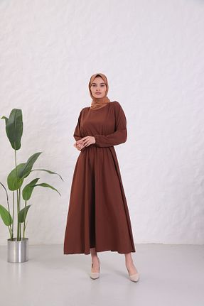 لباس حجاب قهوه ای زنانه رگولار Genel Markalar - کد 248431092