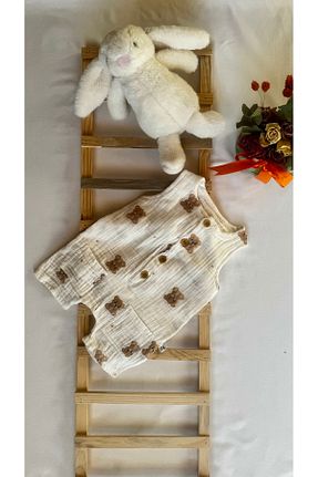 سرهمی بژ بچه گانه بدون آستین HEPSİ BEBEK - کد 938401740