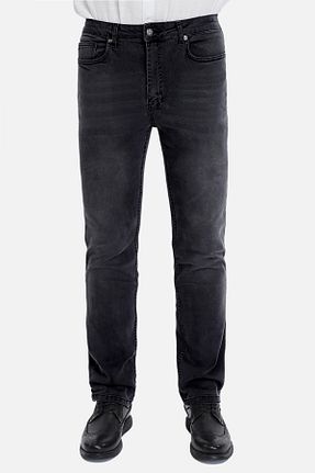شلوار جین طوسی مردانه پاچه لوله تفنگی CEDY DENIM - کد 234456981
