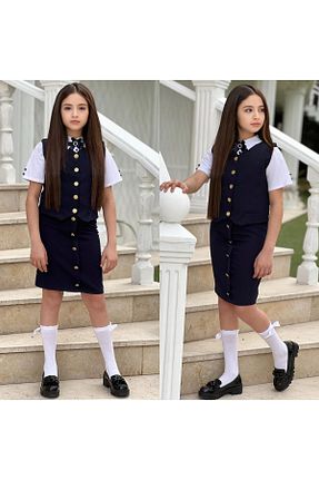 ست بالاتنه و پائین تنه مشکی بچه گانه بافتنی Burçak Butik - کد 938760095