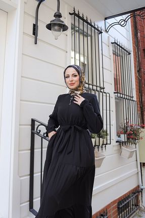 کلاه و ابایا مشکی زنانه پلی استر KADEEM - کد 825592892