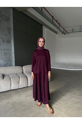 ست بالاتنه و پائین تنه رنگی زنانه بافتنی mervis - کد 938419010