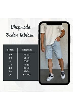 شلوارک و برمودا آبی مردانه Relaxed OHEPMODA - کد 938420678