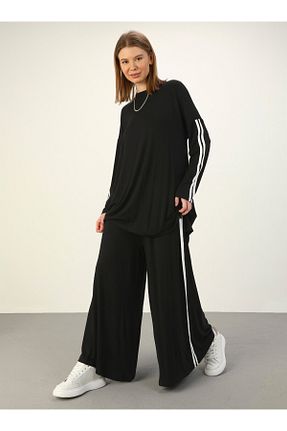 ست بالاتنه و پائین تنه حجاب مشکی زنانه رگولار Refka - کد 141981062