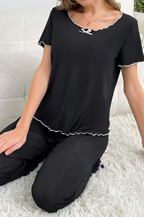 ست لباس راحتی مشکی زنانه ساده BELLA NOTTE - کد 938427455