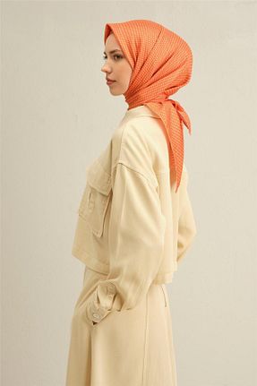 روسری نارنجی İpek Tivil Armine - کد 901881488