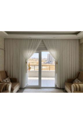 پرده توری سفید ریل دار CEYLANLAR - کد 831835662