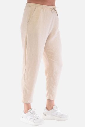 شلوار سایز بزرگ بژ زنانه پلی استر CEDY DENIM - کد 692170945