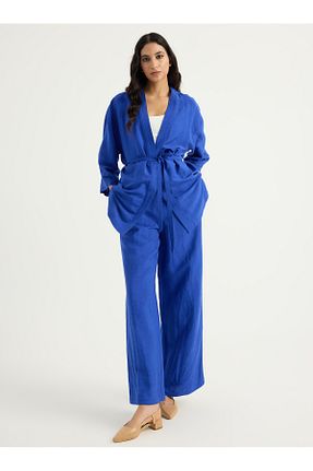 ست بالاتنه و پائین تنه آبی زنانه بافتنی Store Wf - کد 938438806