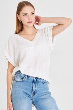 بلوز آبی زنانه رگولار armonika - کد 938438819
