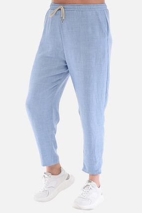 شلوار سایز بزرگ آبی زنانه پلی استر CEDY DENIM - کد 692161133