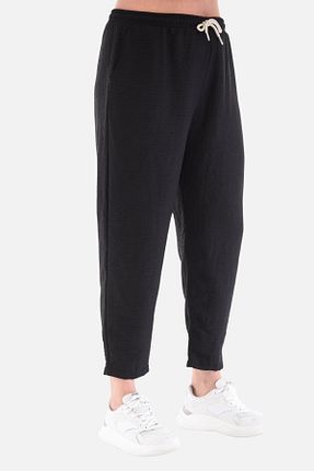 شلوار سایز بزرگ مشکی زنانه پلی استر CEDY DENIM - کد 692170808